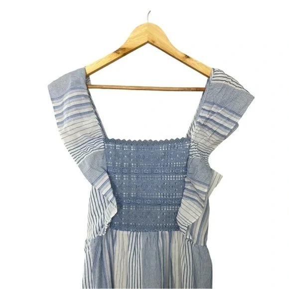 Heartloom Spencer Stripe Lace & Ruffle Sun Dress M
